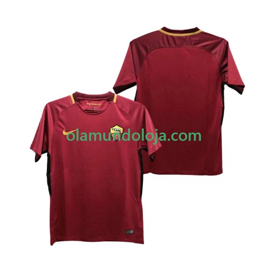 Camisola AS Roma 2017-2018 Retro Homem Equipamento Primeiro Manga Curta
